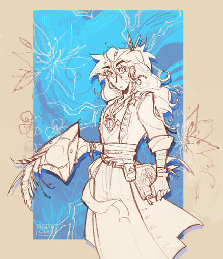 captain of the windfish - lined